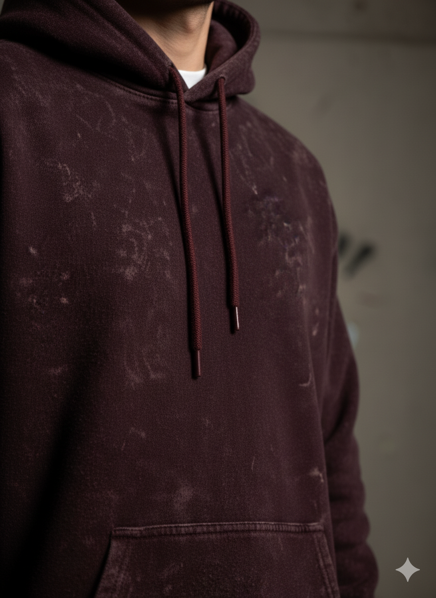 Unisex Acid Washed Hoodie