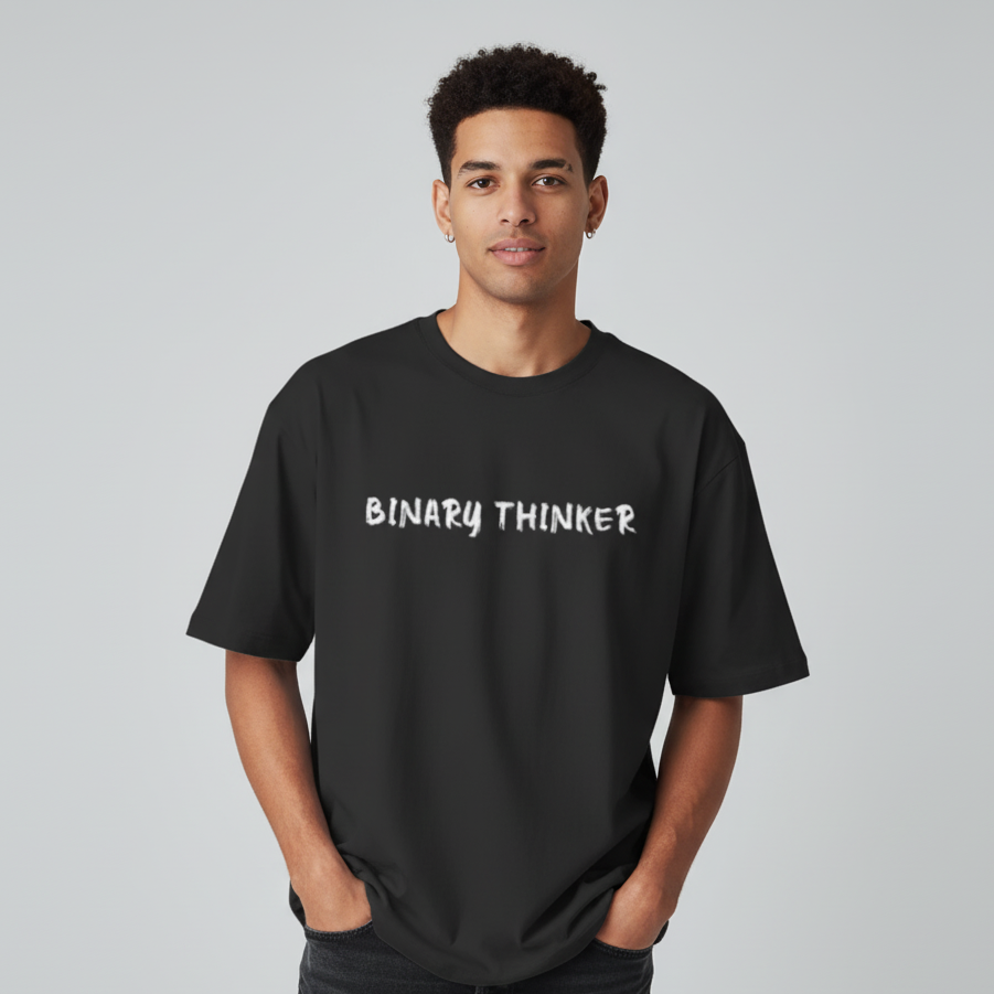 Binary Thinker – Coder Edition Oversized Tee