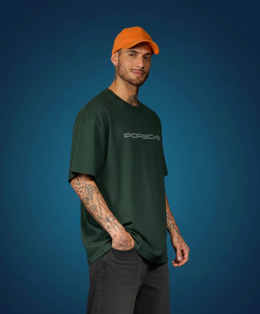 Porsche GT3 RS Heritage Oversized Tee – Racing Green Edition