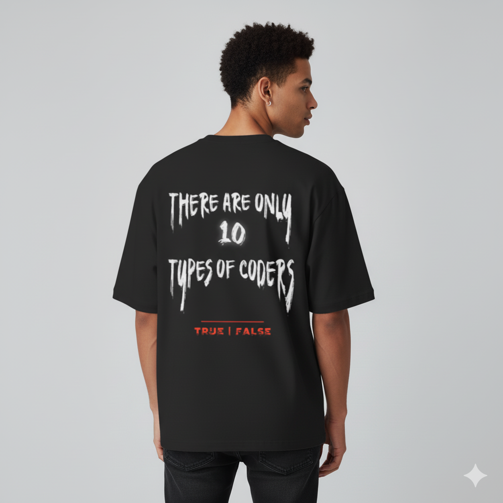 Binary Thinker – Coder Edition Oversized Tee