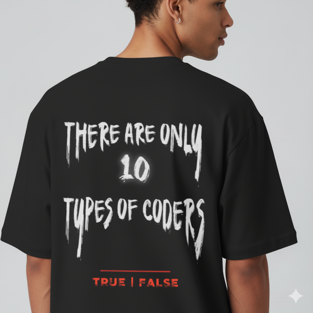 Binary Thinker – Coder Edition Oversized Tee