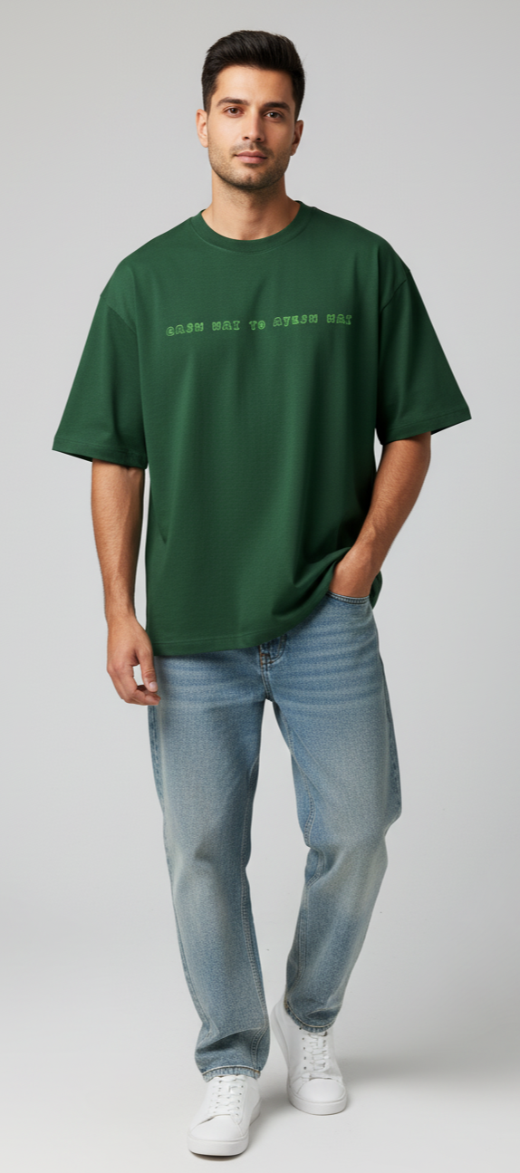 💸 “Cash Hai To Atesh Hai” Oversized Tee