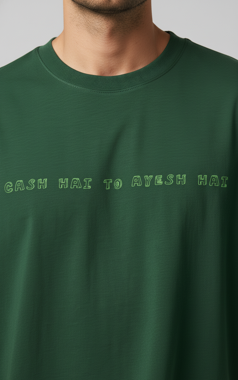 💸 “Cash Hai To Atesh Hai” Oversized Tee