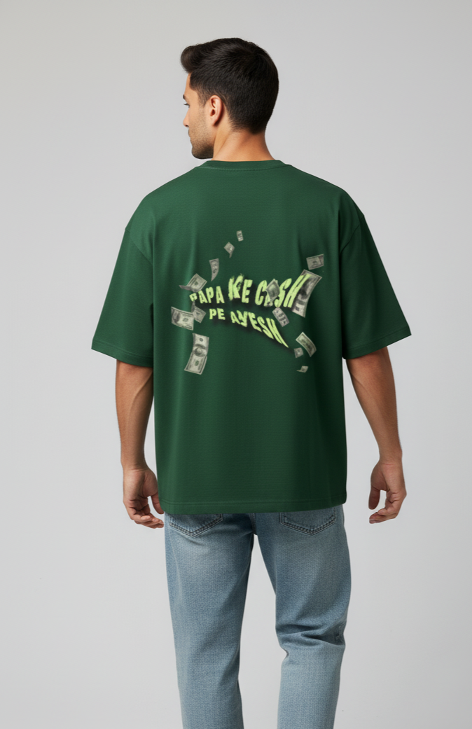 💸 “Cash Hai To Atesh Hai” Oversized Tee