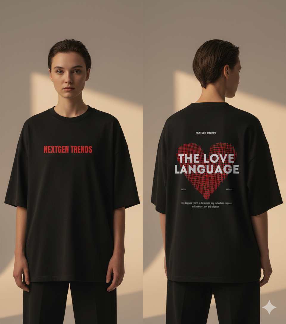 💖 The Love Language Oversized T-Shirt